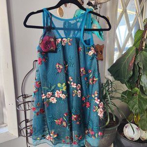 Curtain Call "Never a Doubt" Lyrical/Ballet Costume, Size ASM, Green Floral